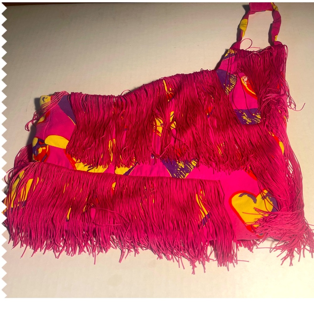 Versace for H&M Cropped Pink Shirt Fringed
